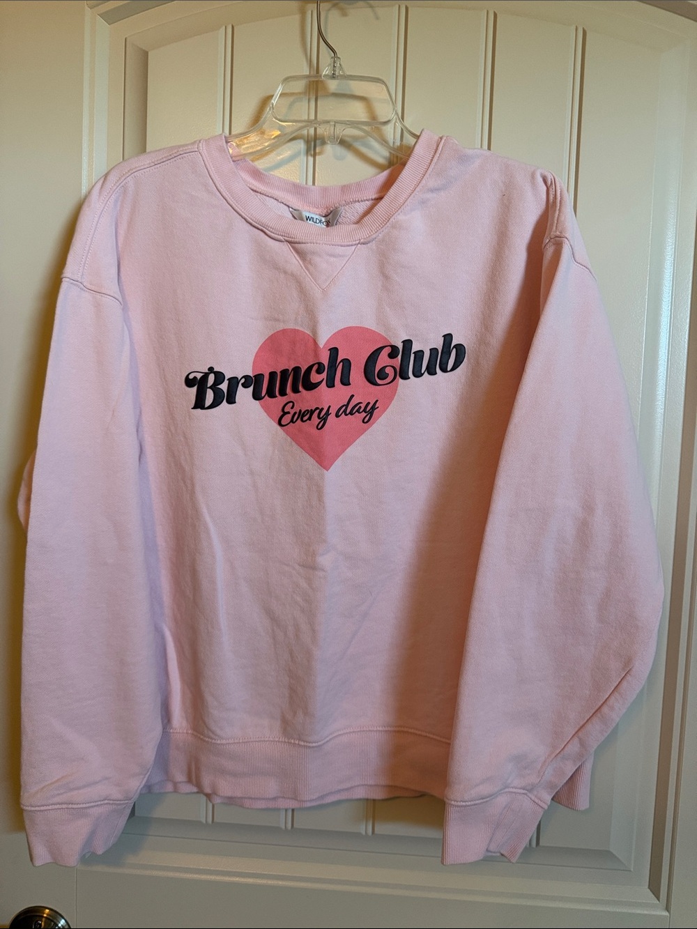 Wildfox Pink 'Brunch Club' Heart Crewneck Sweatshirt